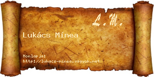 Lukács Mínea névjegykártya